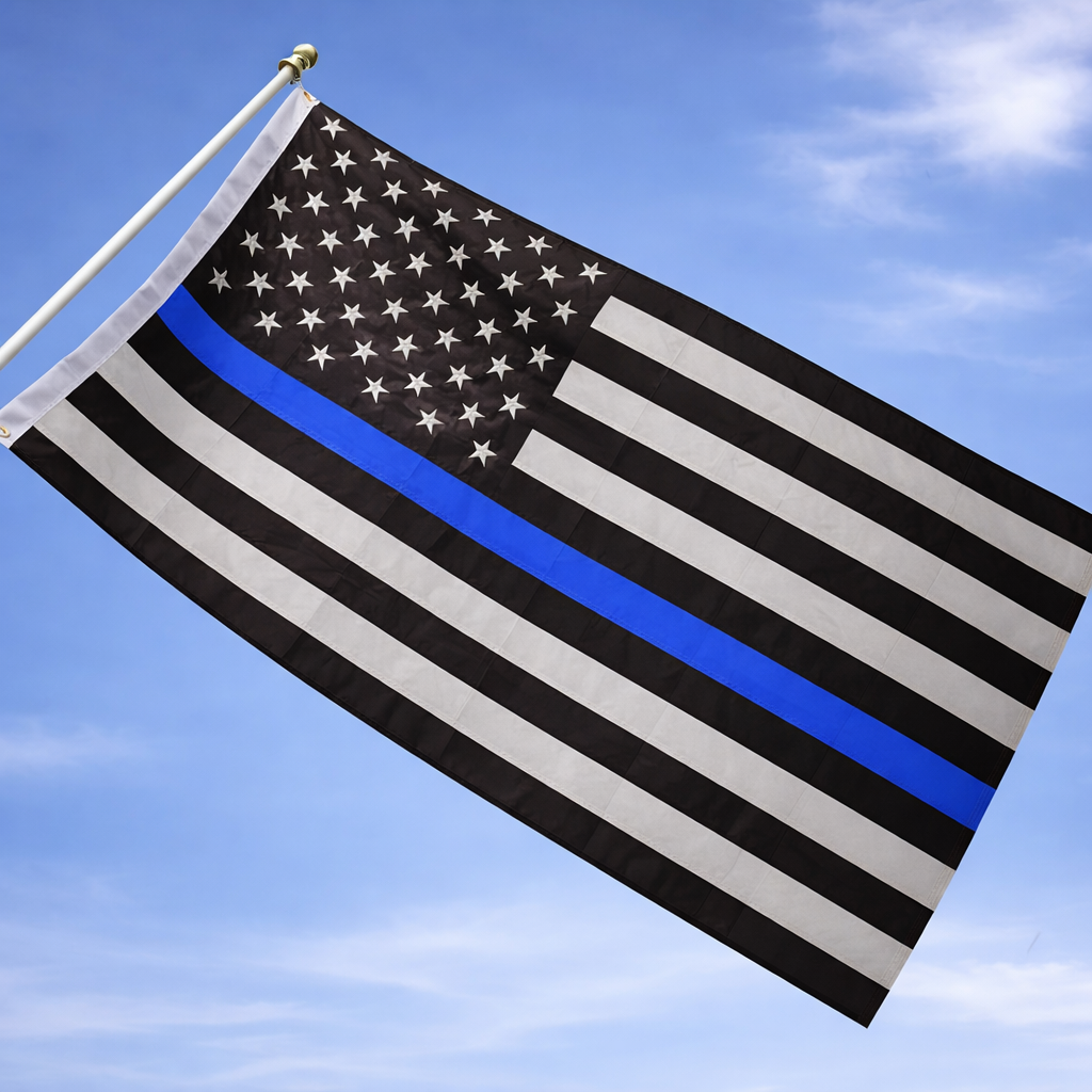 Blue line subdued flag